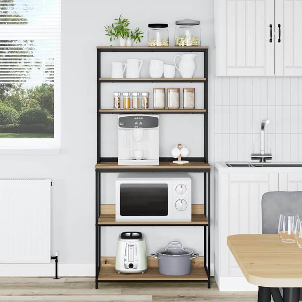 vidaXL P&oacute;łka kuchenna Dąb rzemieślniczy 80 x 40 x 168 cm