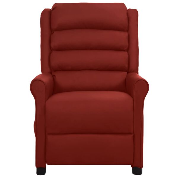 vidaXL Elektryczny fotel masujący, czerwone wino, sztuczna sk&oacute;ra