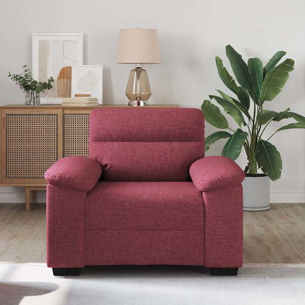 vidaXL Sofa Fotel Wino Czerwone 100x81x84 cm Tkanina