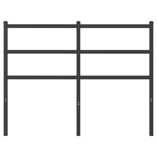 vidaXL Metalowe wezgłowie, czarne, 120 cm