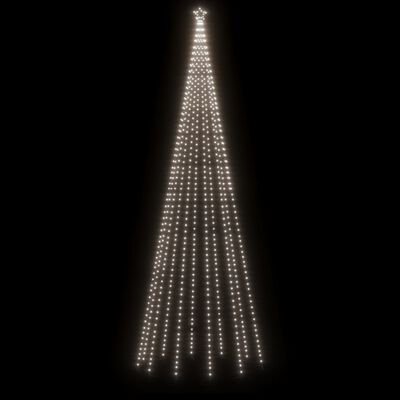 vidaXL Choinka z kołkiem gruntowym, 732 zimne białe LED, 500 cm