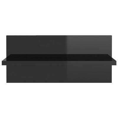 vidaXL Półki ścienne, 2 szt., czarne, wysoki połysk, 40 x 11,5 x 18 cm