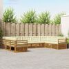 vidaXL Zestawy sof 9 pcs Naturalny i Kremowy Lite Drewno Akacji