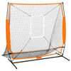 vidaXL Uniwersalny trenażer baseballowy, czarny, 174x76x158,5 cm