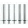 vidaXL Słupki ogrodzeniowe 22 pcs Zielony 180 cm Stal