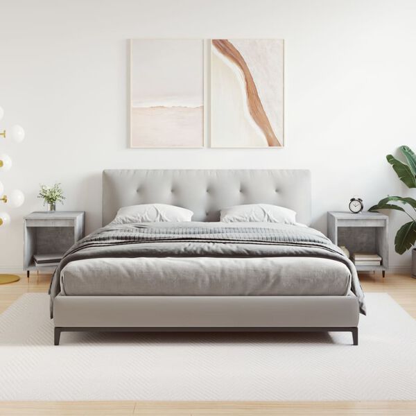 vidaXL Szafki nocne, 2 szt., szarość betonu, 40x35x50 cm