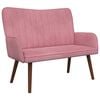 vidaXL Sofa dwuosobowa r&oacute;żowy 115 x 61 x 87 cm Welur