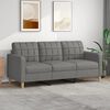 vidaXL Sofa 3-osobowa, ciemnoszara, 180 cm, tapicerowana tkaniną