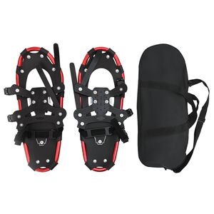 vidaXL 3 w 1 Rakiety śnieżne Czerwony i Czarny 53,5 x 21 cm