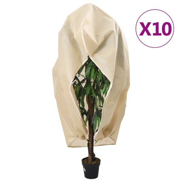 vidaXL Kaptury ochronne z suwakiem, 10 szt., 70 g/m&sup2;, 1,2x1,8 m