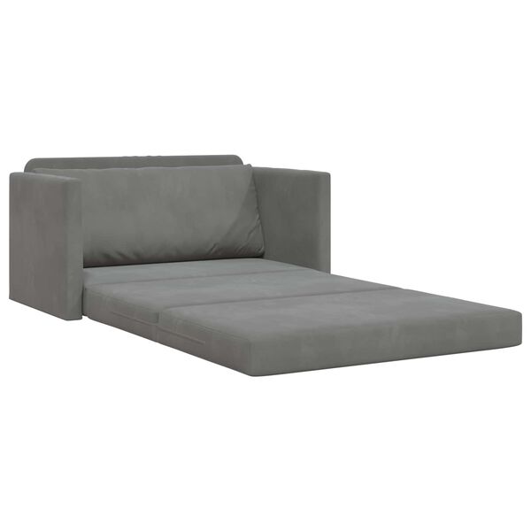 vidaXL Sofa Bed 110cm Ciemnoszary Aksamit