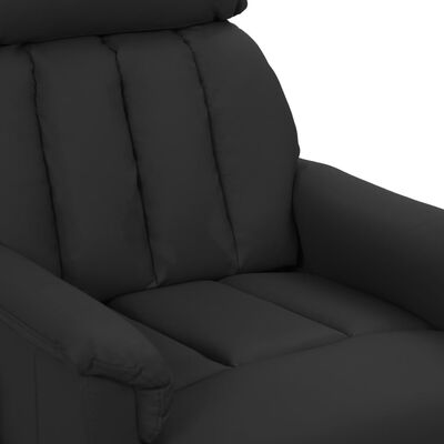 vidaXL Fotel podnoszony, rozkładany, czarny, sztuczna skóra