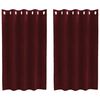 vidaXL Zasłony zaciemniające 2 szt. Czerwone wino 140 x 140 cm Welur