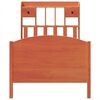 vidaXL Łóżko z regałem, bez materaca, woskowy brąz, 100x200 cm, sosna