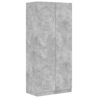vidaXL Szafa, betonowa szarość, 90 x 52 x 200 cm, płyta wiórowa