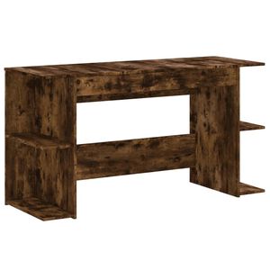 vidaXL Biurko, przydymiony dąb, 140x50x75 cm, materiał drewnopochodny