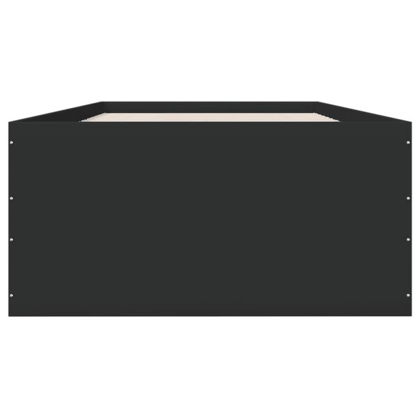 vidaXL Rama łóżka, czarna, 100x200 cm, materiał drewnopochodny