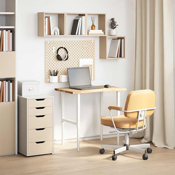 vidaXL Blat biurka, surowe, 80x50x2,5 cm, lite drewno dębowe