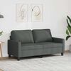 vidaXL Sofa 2-osobowa, ciemnoszara, 140 cm, tapicerowana tkaniną