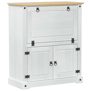 vidaXL Szafka na wino Biały 97 x 45 x 114 cm Lite drewno sosnowe