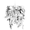 vidaXL Lampa z abażurem w kształcie liści, 21,5 x 30 cm, srebrna