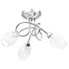 vidaXL Lampa sufitowa z chromowanymi kloszami, 3 żar&oacute;wki G9