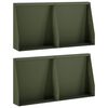 vidaXL Mur oporowy 4 szt. 40 x 12 x 30 cm Stal Oliwkowy zielony