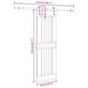 vidaXL Drzwi przesuwne z osprzętem, 70x210 cm, lite drewno sosnowe