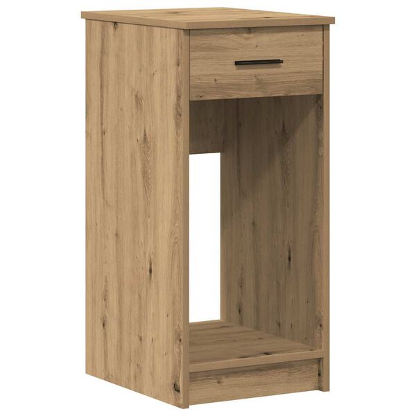 vidaXL Stojak na komputer z szufladą, dąb artisan, 35x45x77 cm