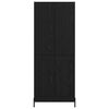 vidaXL Highboard Czarny Dąb 69,5 x 34 x 180 cm Materiał drewnopochodny