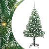 vidaXL Sztuczna choinka z śnieżnym pokryciem z lampkami LED 120 cm