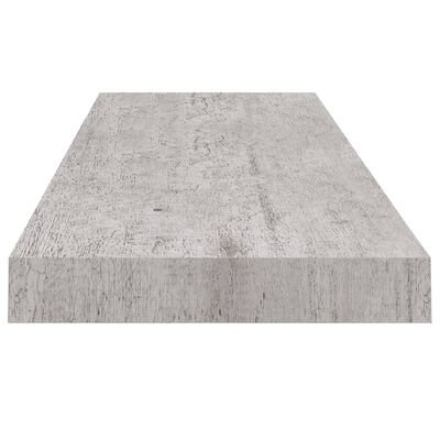 vidaXL Półki ścienne, 4 szt., szarość betonu, 80 x 23,5 x 3,8 cm, MDF