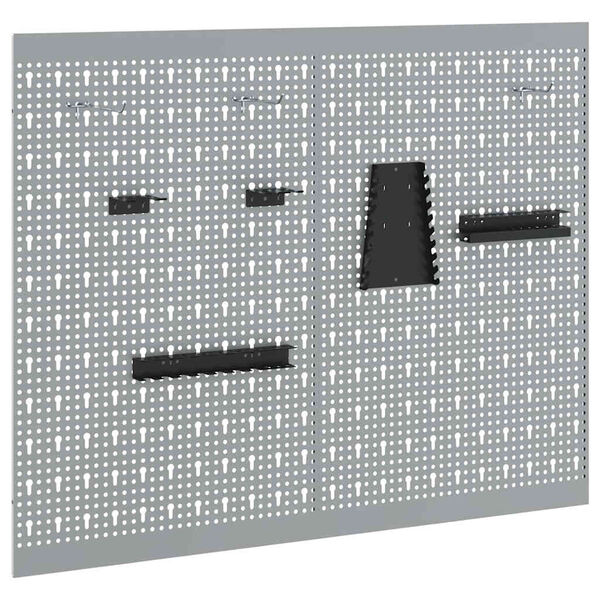 vidaXL Panel Narzędziowy 2 pcs Szary 100 x 1 x 80 cm