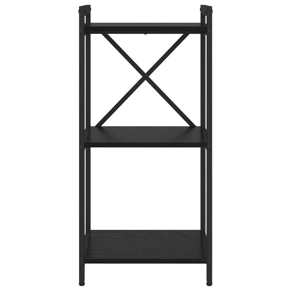 vidaXL P&oacute;łka na książki Czarny Dąb 40 x 30 x 85 cm