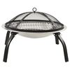 vidaXL Palenisko i grill 2-w-1, z pogrzebaczem, 56x56x49 cm, stal