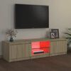 vidaXL Szafka pod TV, z LED, dąb sonoma, 140 x 40 x 36 cm