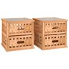 vidaXL Szafki nocne, 2 szt., 34x34x34 cm, drewno orzechowe