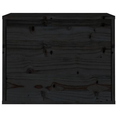 vidaXL Szafka ścienna, czarna, 45x30x35 cm, lite drewno sosnowe