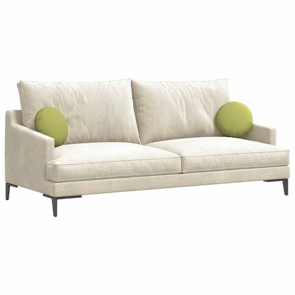 vidaXL Poduszki na siedziska 2 pcs Jasnozielony &Oslash;30 x 13 cm tkanina