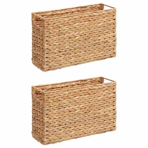 vidaXL Kosze na magazyny 2 pcs Naturalny 39 x 14 x 25 cm Hiacynt wodny