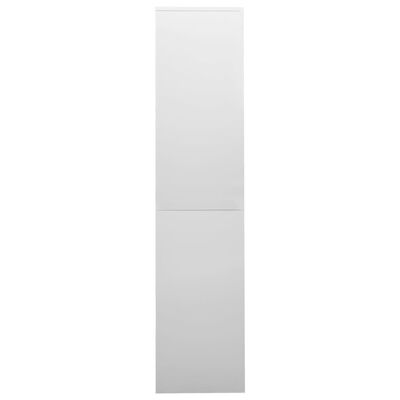 vidaXL Szafa biurowa z przesuwnymi drzwiami, jasnoszara, 90x40x180 cm