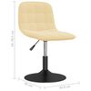 vidaXL Obrotowe krzesła stołowe, 2 szt., kremowe, aksamitne