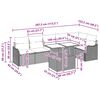 vidaXL Zestaw Sof na Ogr&oacute;d z poduszką 7 pcs Beżowy Rattan poli