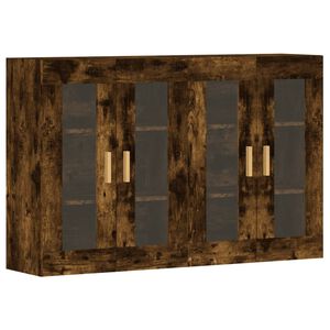 vidaXL Wiszące szafki, 2 szt., przydymiony dąb materiał drewnopochodny