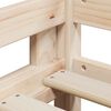 vidaXL Łóżko piętrowe bez materaca, 90x200 cm, lite drewno sosnowe