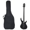 vidaXL Gitara basowa dla początkujących, z torbą, czarna, 4/4, 46