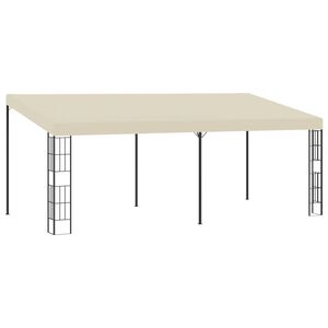 vidaXL Altana przyścienna, 3x6 m, kremowa, tkanina
