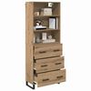 vidaXL Highboard z szufladą Dąb rzemieślniczy 69,5 x 34 x 180 cm
