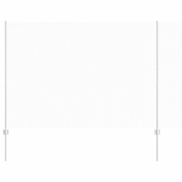vidaXL Płot i Słup Srebrny 1,6 x 100 m Stal