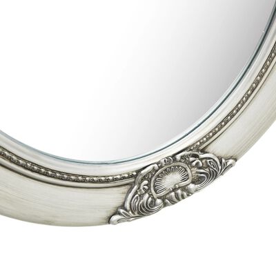 vidaXL Lustro ścienne w stylu barokowym, 50x70 cm, srebrne